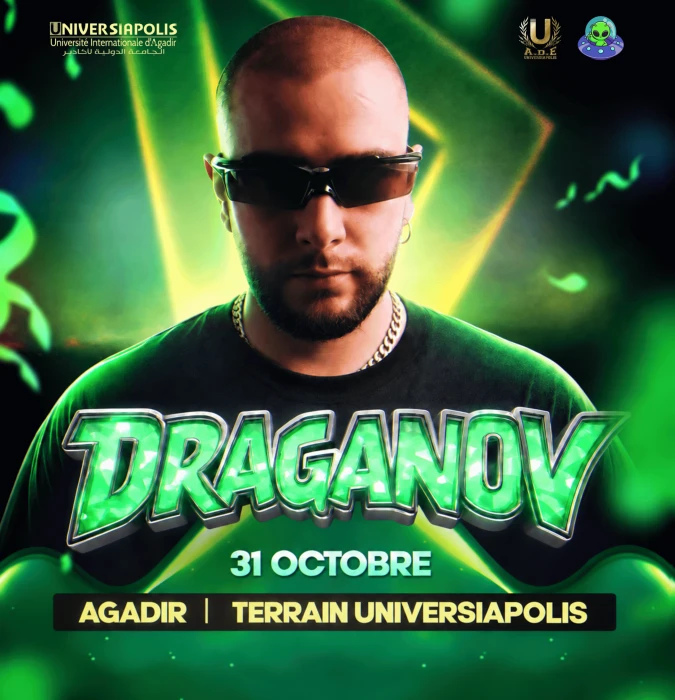 Affiche et programmation – DRAGANOV Live à Agadir