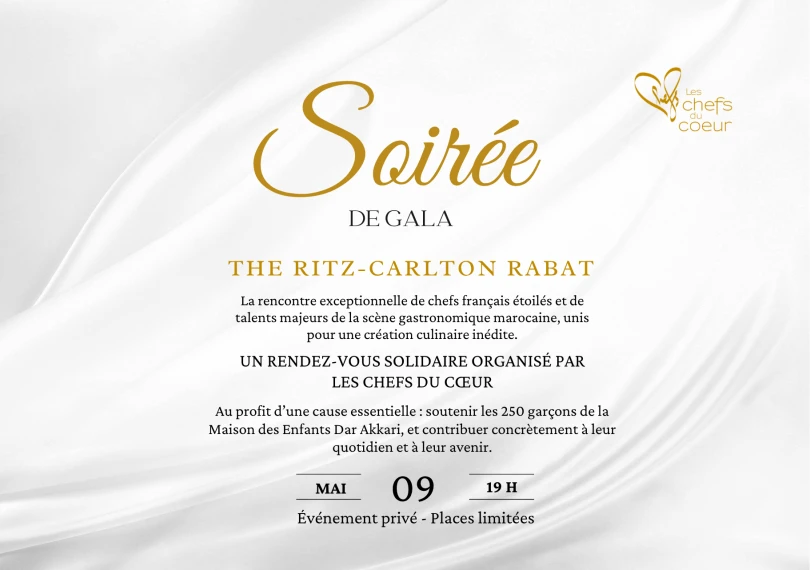 Les Chefs du Coeur - Dîner de Gala Caritatif a Rabat